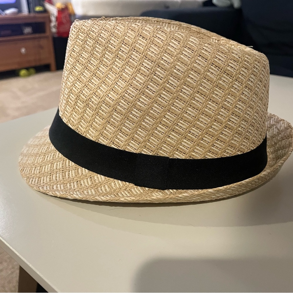 Milani Straw Fedora with Black Band